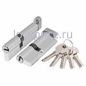 Картинка Цилиндровый механизм Ajax (Аякс) с вертушкой AX202/70 mm (30+10+30) CP хром 5 кл.