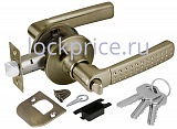 Ручка защелка 6026 AB-E (кл./фик.) бронза