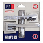 Картинка Ручка Punto (Пунто) раздельная LM/A K.QR52.VECTOR/HD SN/CP-3 матовый никель/хром