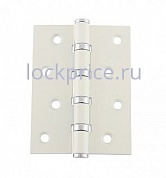 Картинка Петля врезная стальная RENZ 100- 4BB FH FH W/CP 4 подшипника белый/ хром блестящий