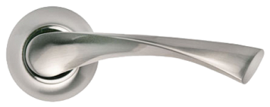 Картинка Дверные ручки Morelli MH-01 SN "КАПЕЛЛА" Белый никель