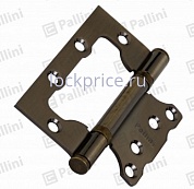 Картинка Петля стальная универсальная без врезки PALLINI PFH 100х75х2,5 2BB AB античная бронза