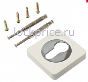 Картинка Накладка на цилиндр RENZ (РЕНЦ) INET 02 MSW/CP, мат.суп.бел./хр.бл.КВ