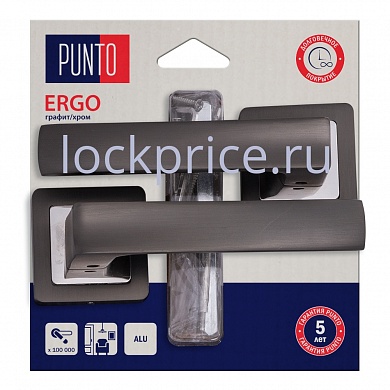 Картинка Ручка Punto (Пунто) раздельная LM/A K.QR52.ERGO/HD GR/CP-23 графит/хром