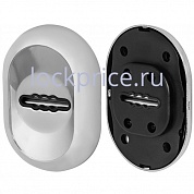 Картинка Накладка под Fuaro (Фуаро) сувальдный ключ ESC-10S с автоматическими шторками CP-8 хром (утопленная)