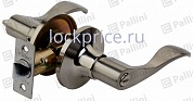 Картинка Ручка-защелка межкомнатная сантехническая PALLINI P3801 SN-BK матовый никель