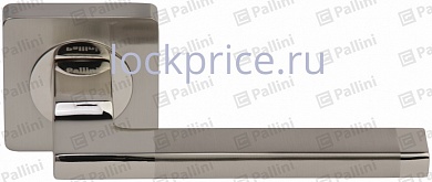 Картинка Ручка дверная на квадратном основании PALLINI "Салерно" PAL-101-S SN/CP Silver матовый никель