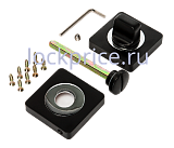 Завертка квадр.к ручкам RENZ (РЕНЦ) INBK 02 B/CP, чёрный/хром блестящий
