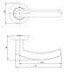 Ручка раздельная Ajax (Аякс) SIGMA JR SN/CP-3 матовый никель/хром 140мм
