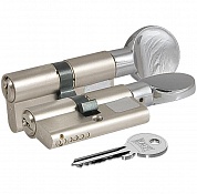 Картинка Цилиндровый механизм с вертушкой KALE KILIT 164 GM/80 (35+10+35) mm никель 3 кл.
