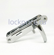 Картинка Ручка дверная Zenit (Зенит) на планке РФ1-85.02 (85 мм) хром