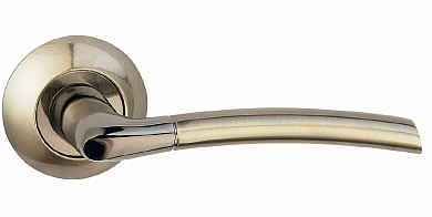 Картинка Ручка дверная BUSSARE FINO A-13-10 GRAPHITE-ANT.BRONZE, Графит/ Античная бронза