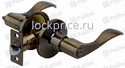 Картинка Ручка-защелка межкомнатная сантехническая PALLINI P3801 AB-BK античная бронза