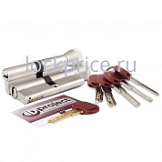Картинка Цилиндровый механизм Mottura (Моттура) с вертушкой DPC1F3141 S3 (72 мм/26+10+36) САТИН.НИКЕЛЬ