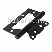 Картинка Петля стальная универсальная без врезки PALLINI PFH 100х75х2,5 2BB MatBlack черный матовый