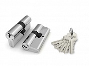 Картинка Цилиндровый механизм FUARO 100 CA 62 mm (26+10+26) CP хром 5 кл.