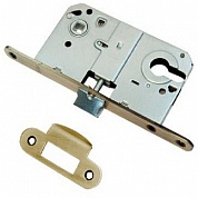 Картинка Защелка механическая врезная Sillur L 2085 SC антич. кофе / бронза (ACF / B) под евро-цилиндр