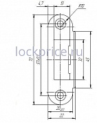 Картинка Ответная планка Punto (Пунто) SP-R72/R20 SN для дверей с четвертью тех. упаковка