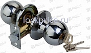 Картинка Ручка-защелка межкомнатная входная (ключ/фиксатор) PALLINI P607 SC-ET матовый хром