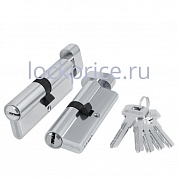 Картинка Цилиндровый механизм Fuaro (Фуаро) с вертушкой 200 ZM 90 mm (50+10+30) CP хром 5 кл.