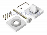 Завертка квадр.к ручкам RENZ (РЕНЦ) INBK 02 SW/SN, суп.бел./ник.бл.КВ