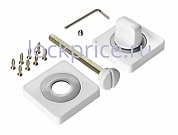 Картинка Завертка квадр.к ручкам RENZ (РЕНЦ) INBK 02 SW/SN, суп.бел./ник.бл.КВ