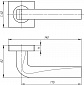 Ручка раздельная Armadillo (Армадилло) KEA SQ001-21MWSC-33 Итальянский тисненый