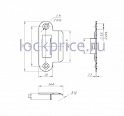 Картинка Ответная планка Punto (Пунто) SP-F72/R20 SN тех. упаковка