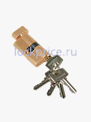 Картинка Ключевой цилиндр PALLINI Р 60СК BSG византийское золото, ключ/вертушка
