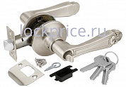 Картинка Ручка защелка 6037 SN-E (кл./фик.) мат. никель
