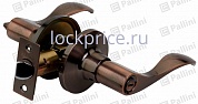 Картинка Ручка-защелка межкомнатная сантехническая PALLINI P3801 AC-BK античная медь