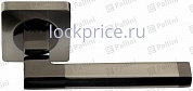 Картинка Ручка дверная на квадратном основании PALLINI "Салерно" PAL-101-S SN/BN Silver черный никель