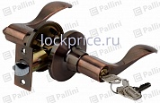 Картинка Ручка-защелка межкомнатная входная PALLINI P3801 AC-ET античная медь