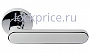 Картинка Ручка дверная PALLINI Prime "Лион" PAL-Z09 PC/White полированный хром/белый
