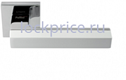 Картинка Ручка дверная PALLINI Prime "Дубай" PAL-Z01-S PC/White полированный хром/белый