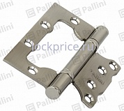 Картинка Петля стальная универсальная без врезки PALLINI PFH 100х75х2,5 2BB NB матовый хром