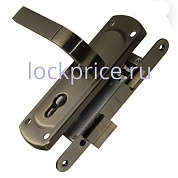 Картинка Замок врезной Punto (Пунто) цилиндровый с защёлкой в комплекте с ручкой KIT P25 5558 ORION AB, W/B