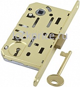 Картинка B01101.50.03.579 Замок AGB (АГБ) межкомнатный под ключ (латунь) MEDIANA EV. (инд.упак+B01000.40.03)